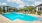 a swimming pool in a backyard