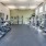 a gym with exercise equipment